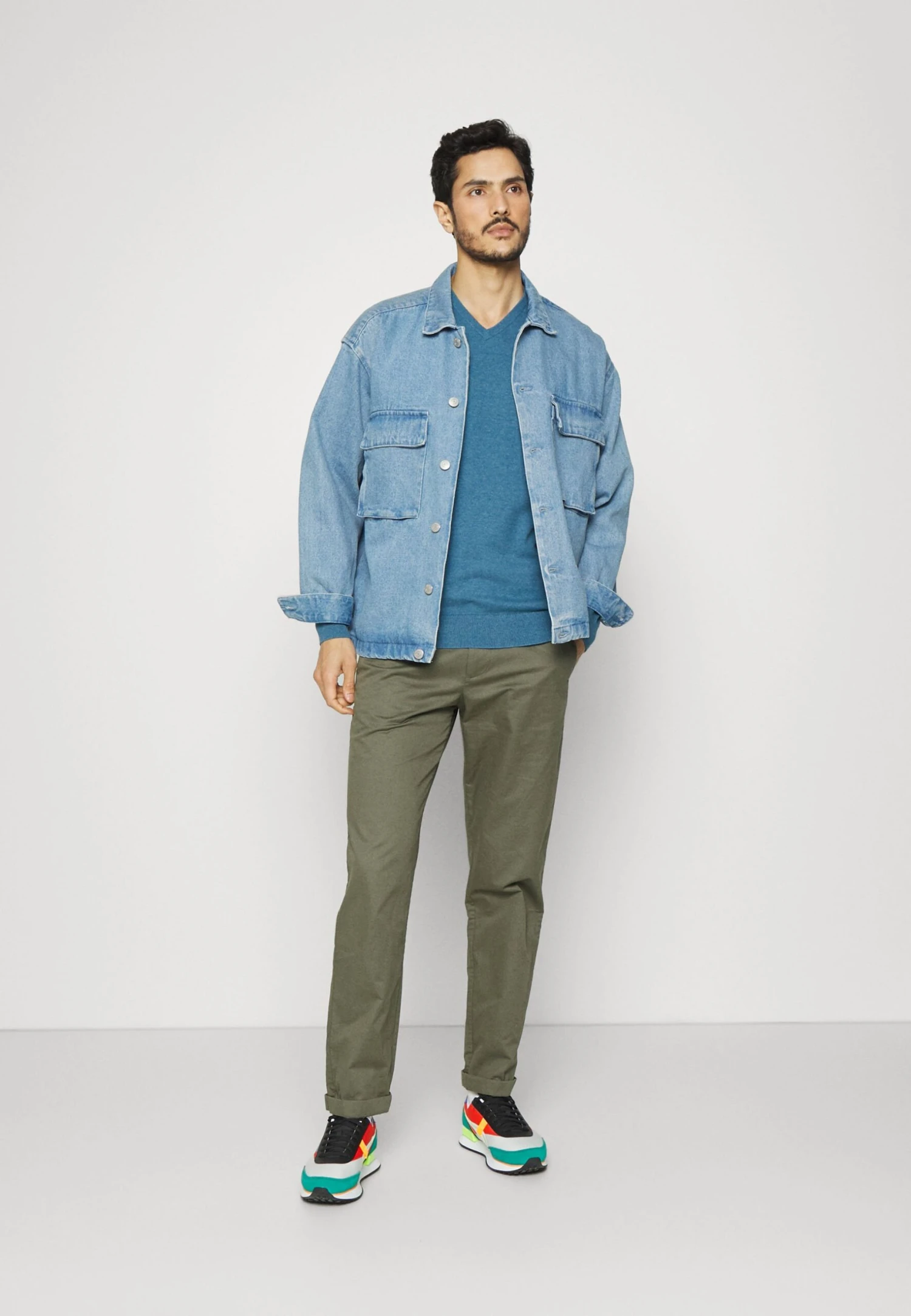 Tom Tailor V-Neck - Jersey De Punto - Medium Blue Ashes Melange 4 Tom Tailor V-Neck - Jersey De Punto - Medium Blue Ashes Melange - Imagen 2