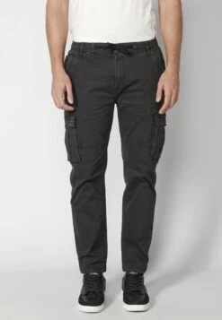 Koroshi Pantalones Cargo - Black