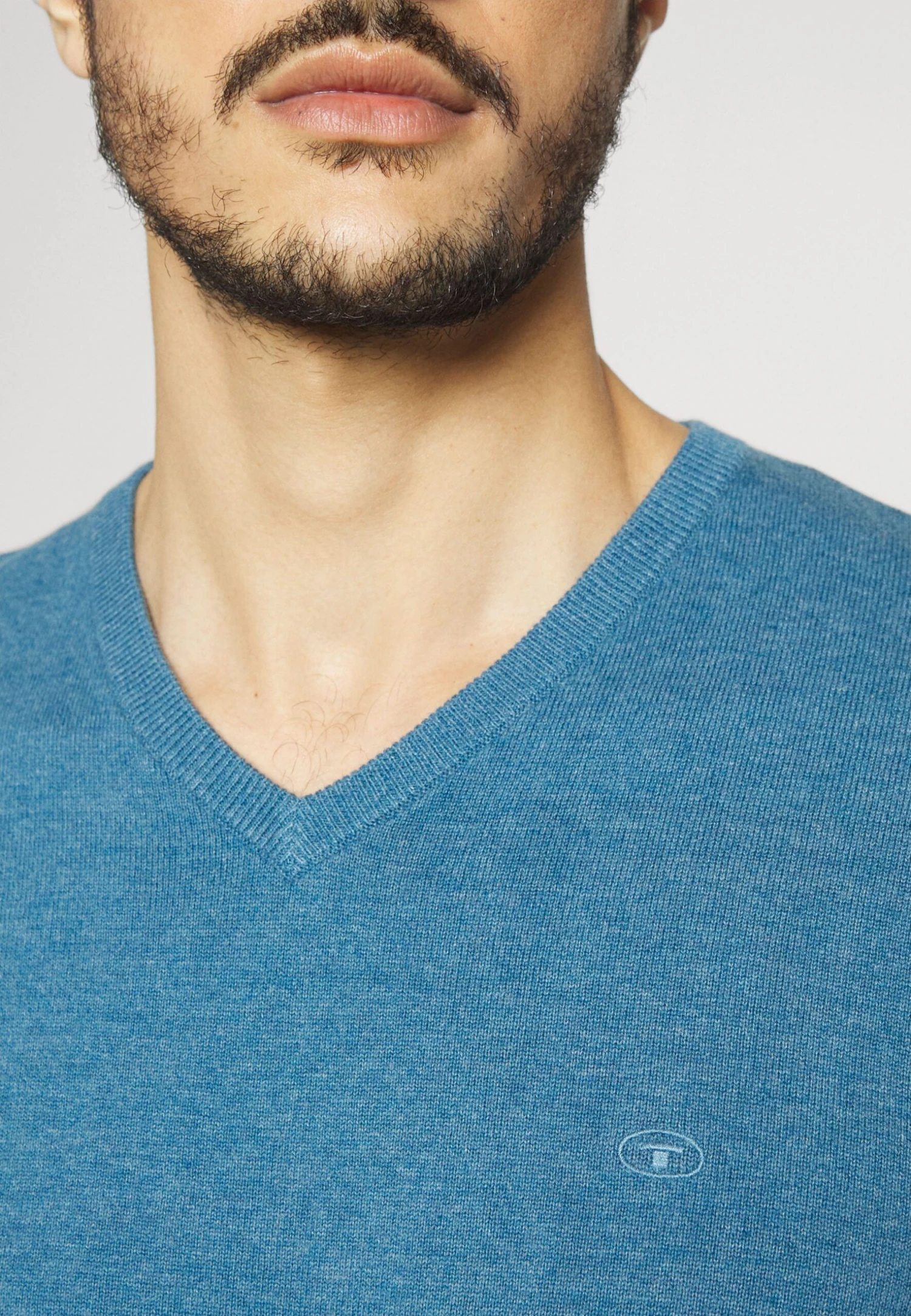 Tom Tailor V-Neck - Jersey De Punto - Medium Blue Ashes Melange 8 Tom Tailor V-Neck - Jersey De Punto - Medium Blue Ashes Melange - Imagen 6