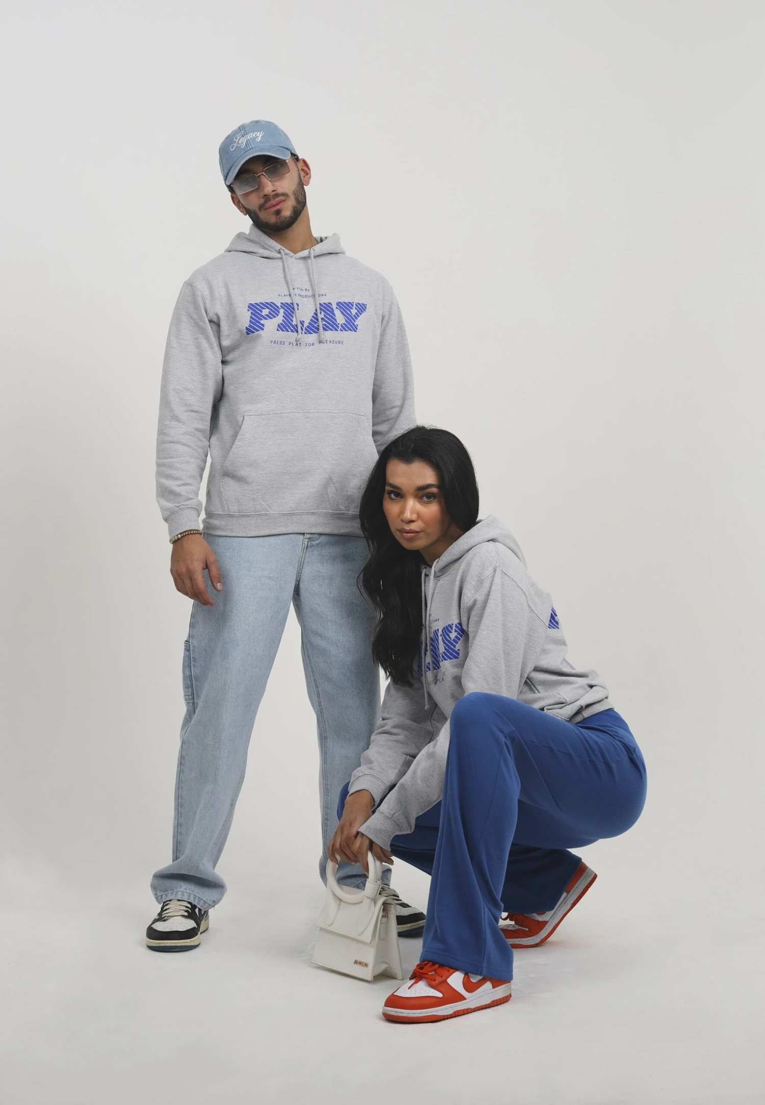 Playboy Productions Hoodie - Jersey Con Capucha - Heather Grey/Blue 4 Playboy Productions Hoodie - Jersey Con Capucha - Heather Grey/Blue - Imagen 2