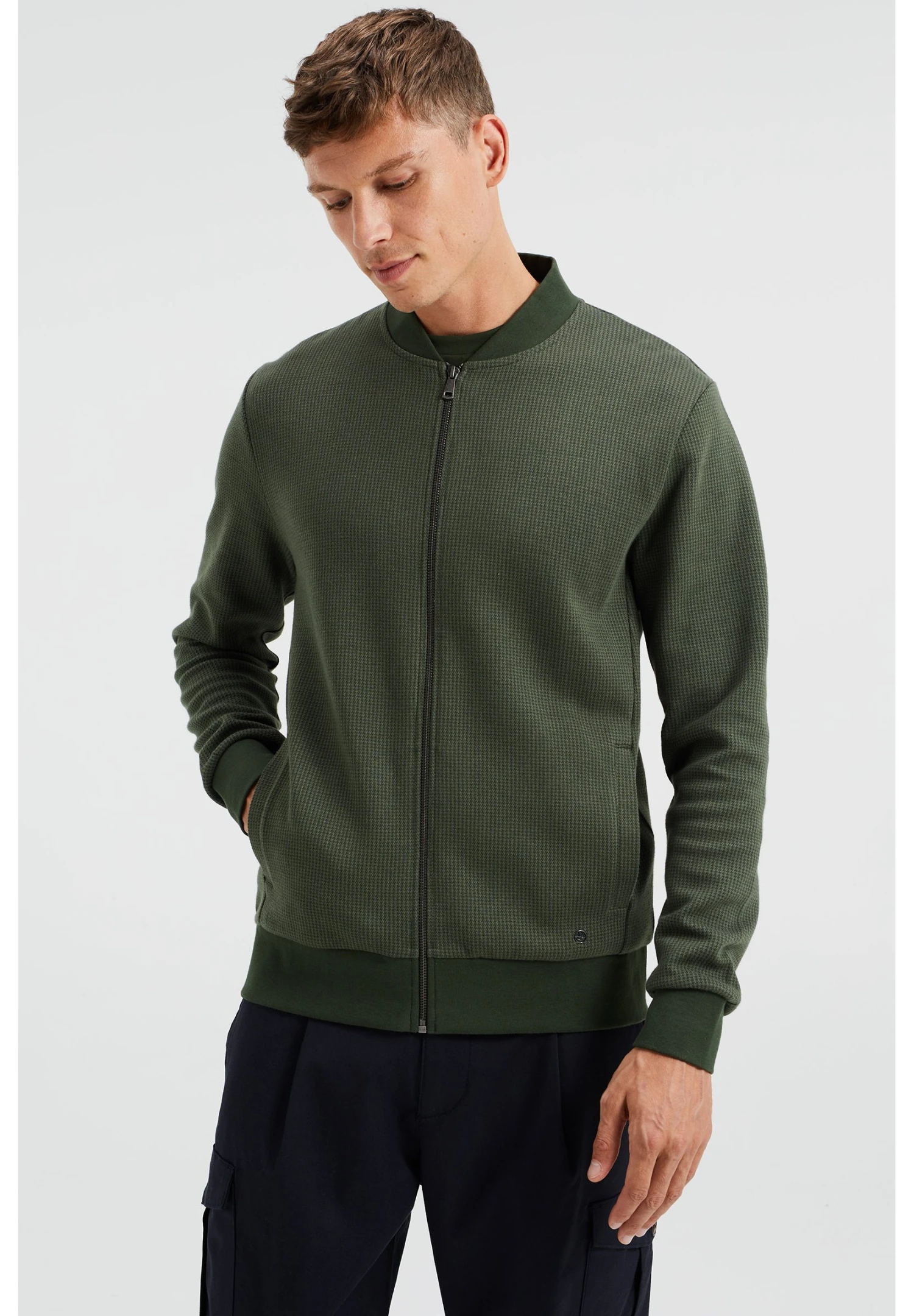 WE FASHION Dessin - Chaqueta De Punto - Green 3 WE FASHION Dessin - Chaqueta De Punto - Green