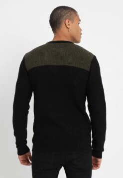 BRAVE SOUL Hermes - Jersey De Punto - Black/Khaki -Blen Ropa Comercio 1360c403ef1e41ff98f0895a8add5b56