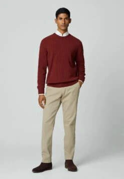 Hackett London Lamb Cable Crew - Jersey De Punto - Brick Red -Blen Ropa Comercio 14b73a361142484e8f84a2d1449ca045