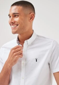 Next Short Sleeve Stretch Oxford - Camisa - White -Blen Ropa Comercio 18eb017fb27d4186980292028b42ec91