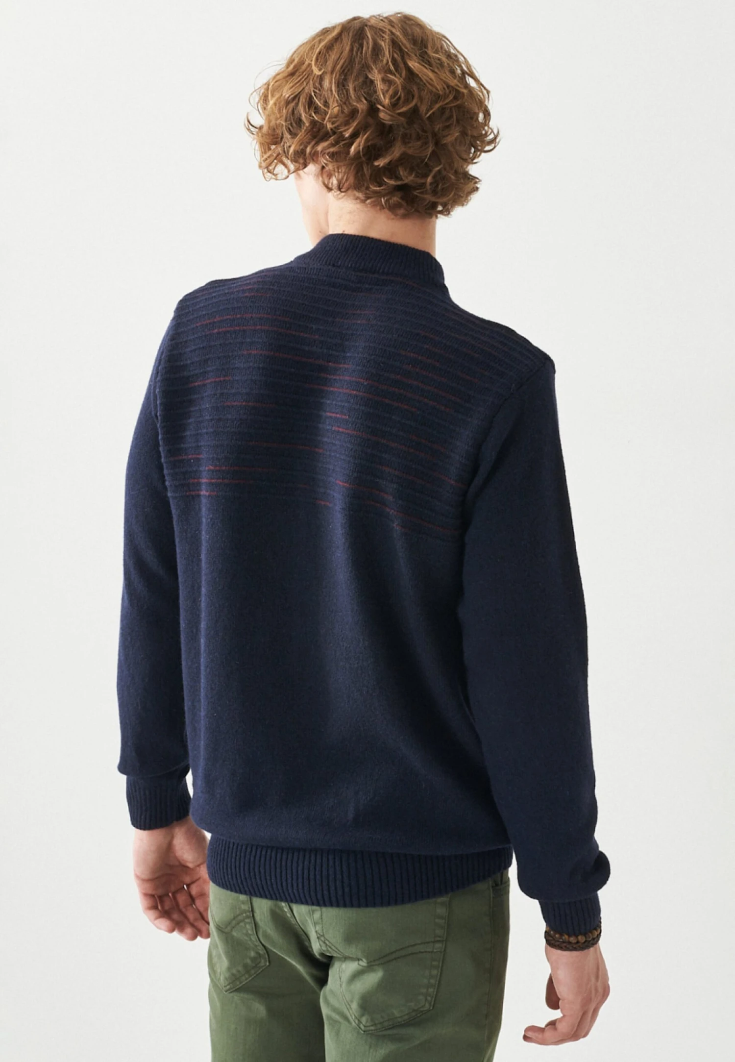 Standard Fit - Jersey De Punto - Navy Blue Burgundy 5 Standard Fit - Jersey De Punto - Navy Blue Burgundy - Imagen 3