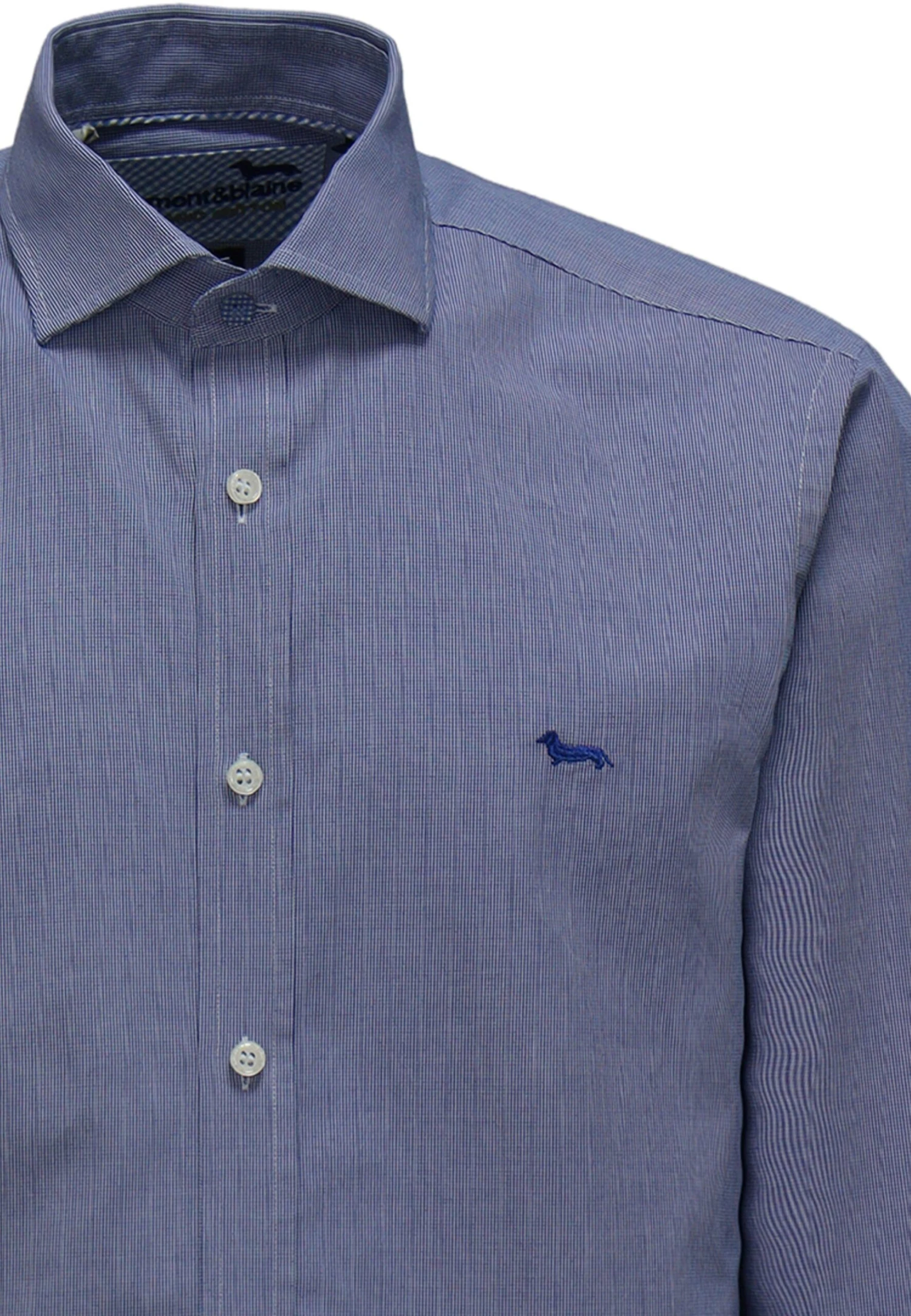 HARMONT&BLAINE Contrasti Interni - Camisa - Blu Scuro 5 HARMONT&BLAINE Contrasti Interni - Camisa - Blu Scuro - Imagen 3