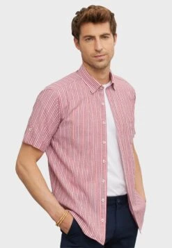 Comfort Fit Puckered - Camisa - Burgundy -Blen Ropa Comercio 1a9223eb08c54916ae2ed5cfd5f1404b