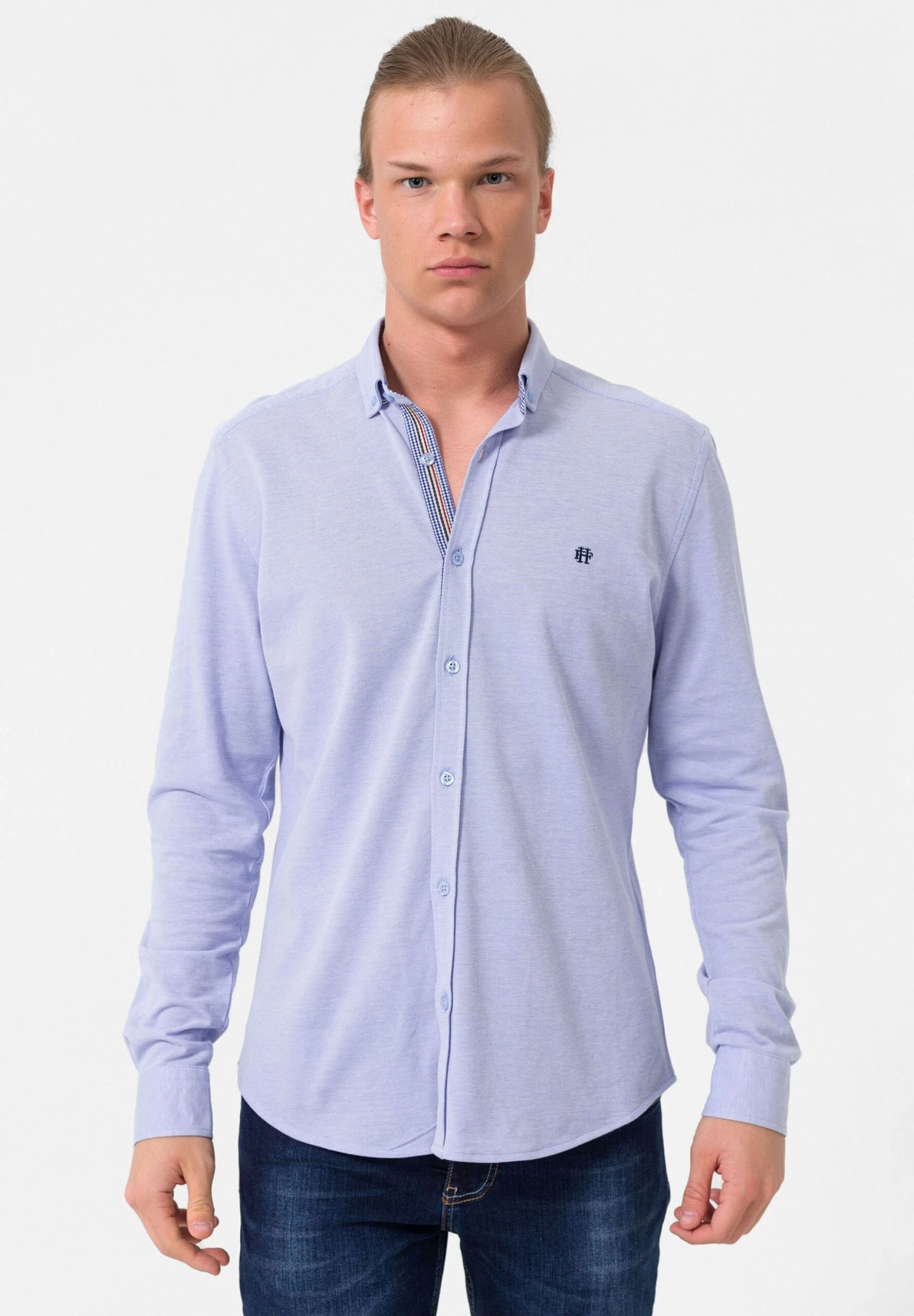 Camisa - Blue Melange 3 Camisa - Blue Melange