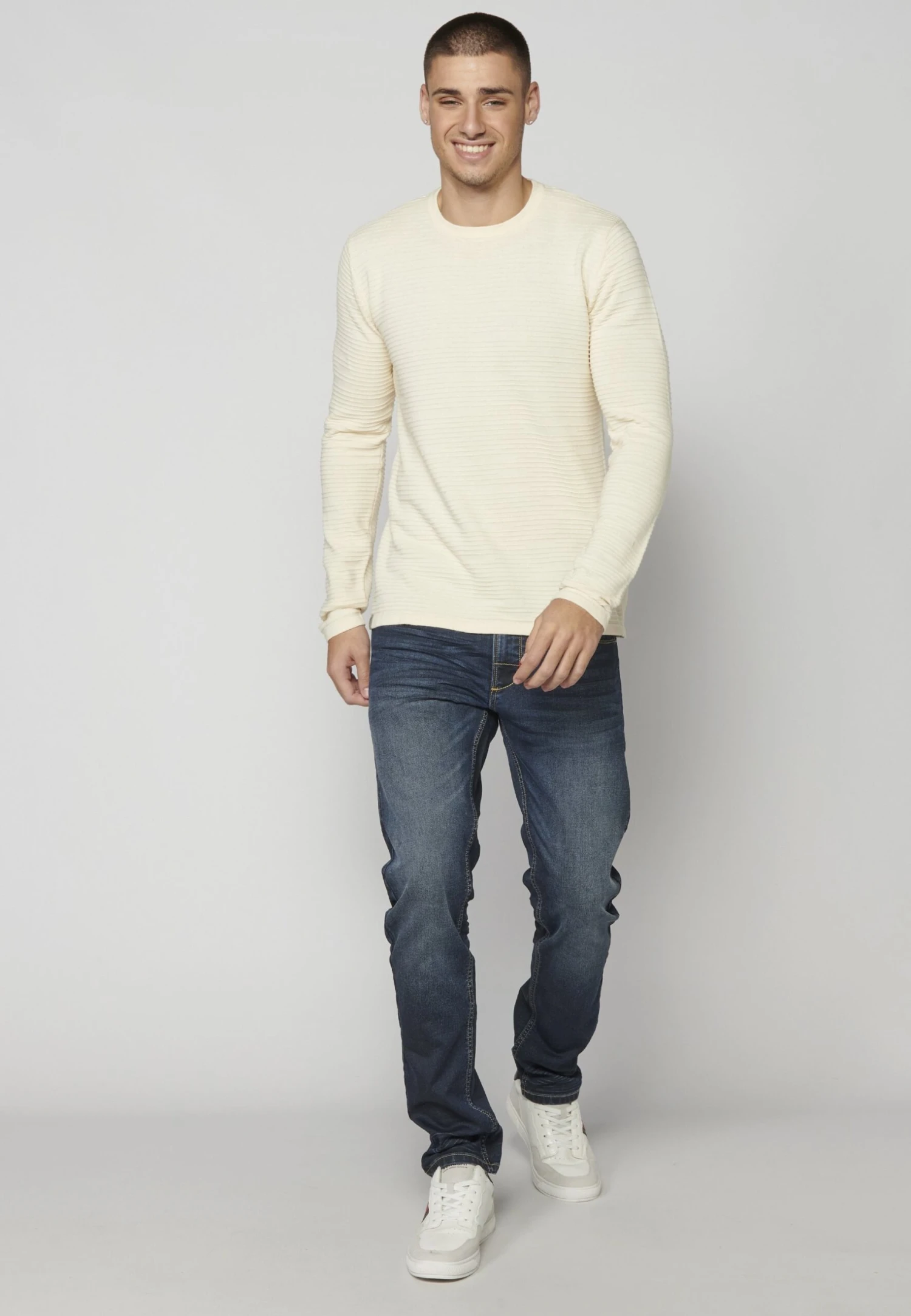 Koroshi Jersey De Punto - Crema 4 Koroshi Jersey De Punto - Crema - Imagen 2