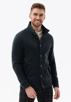Button-Down With- Sudadera Con Cremallera - Black