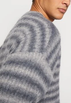 WEEKDAY John Oversized Stripe - Jersey De Punto - Grey/White Faded -Blen Ropa Comercio 2c37c8ce71e7463cae04fde030765ca4