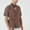 Side Tie - Camisa - Light Brown 1 Side Tie - Camisa - Light Brown -Blen Ropa Comercio 2c46e0757f6f40c5853f42ec93d88297