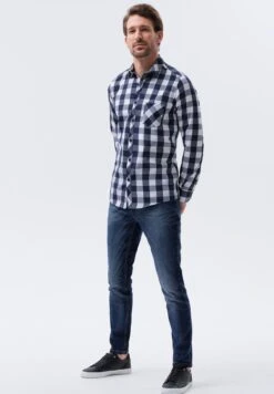 Check With Long Sleeves - Camisa - Navy -Blen Ropa Comercio 38860eeecebb40cb84bcfe2185bf2401