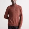 Marc O'Polo Troyer Long Sleeve Zipped - Jersey De Punto - Crimson Brown