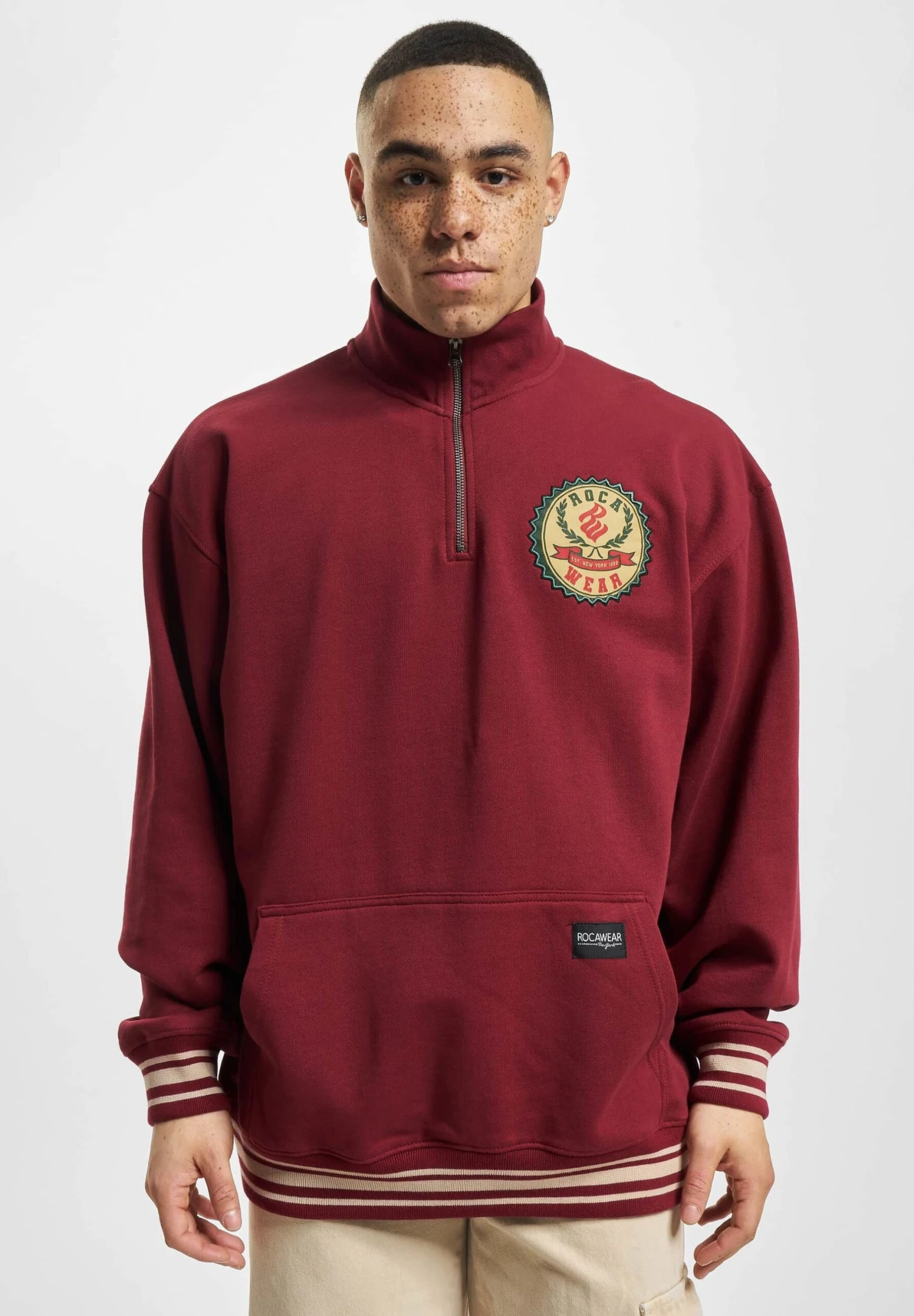 ROCAWEAR Duke- Sudadera - Burgundy 11 ROCAWEAR Duke- Sudadera - Burgundy - Imagen 9