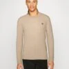 Abercrombie & Fitch Icon Cable Crew - Jersey De Punto - Oatmeal