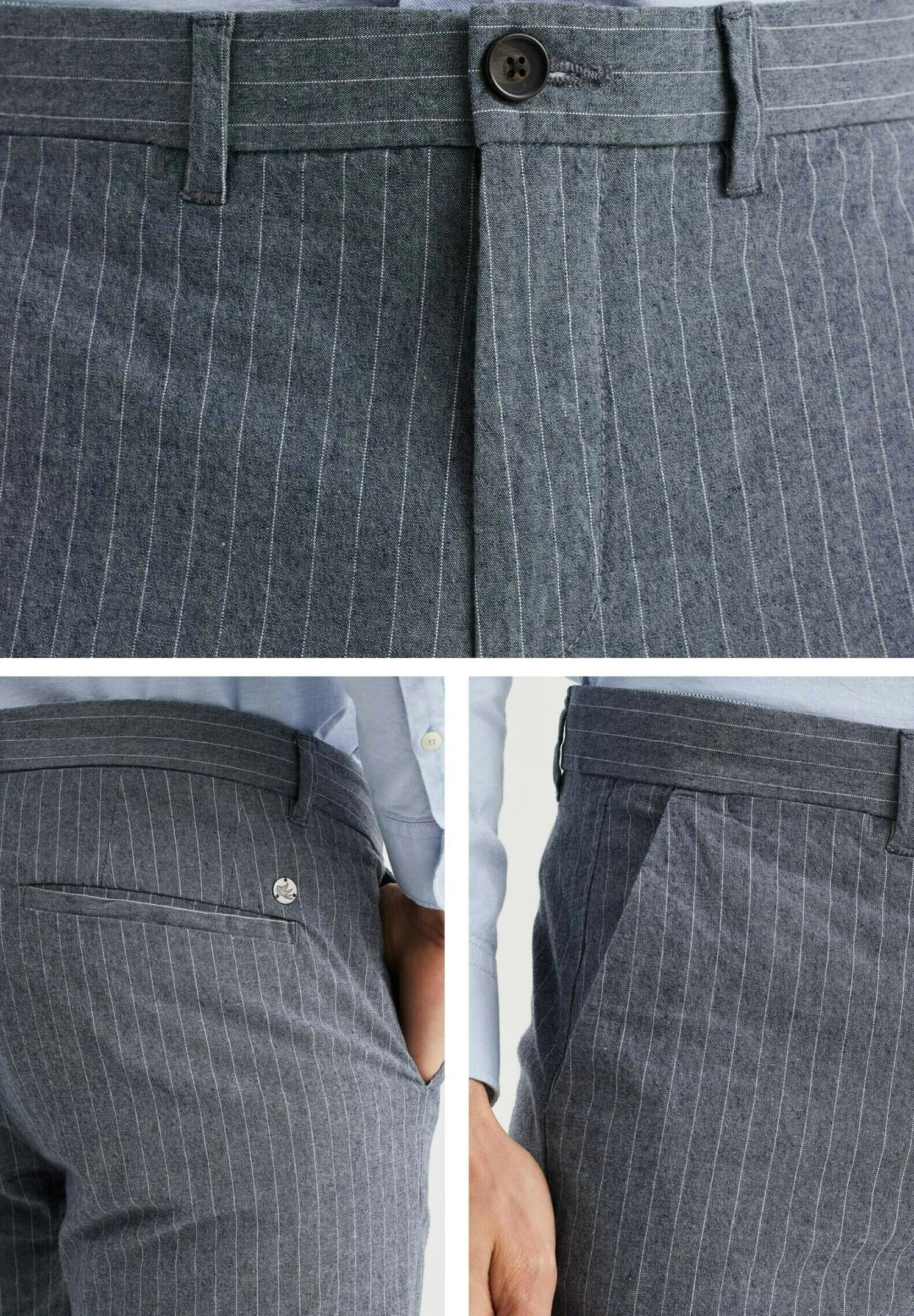 WE FASHION Slim Fit - Pantalones Chinos - Blue 6 WE FASHION Slim Fit - Pantalones Chinos - Blue - Imagen 4