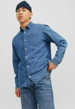 Jack & Jones Langärmeliges - Camisa - Medium Blue Denim