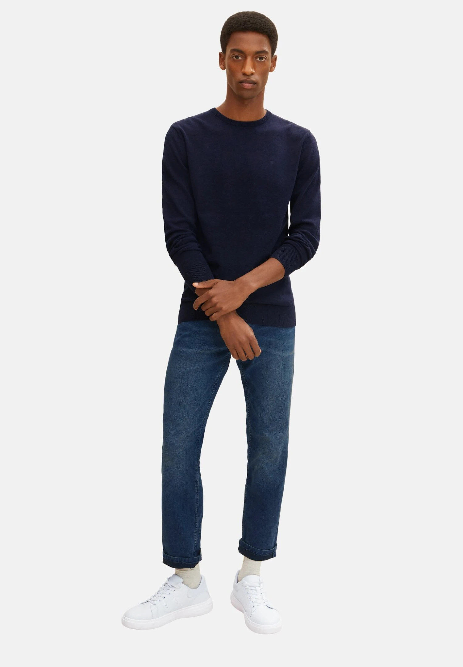 Tom Tailor Basic Crew Neck - Jersey De Punto - Navy Melange 4 Tom Tailor Basic Crew Neck - Jersey De Punto - Navy Melange - Imagen 2