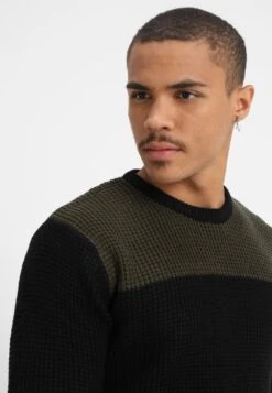 BRAVE SOUL Hermes - Jersey De Punto - Black/Khaki -Blen Ropa Comercio 4f534bab5d45415c9e9dd3a49d2733b9