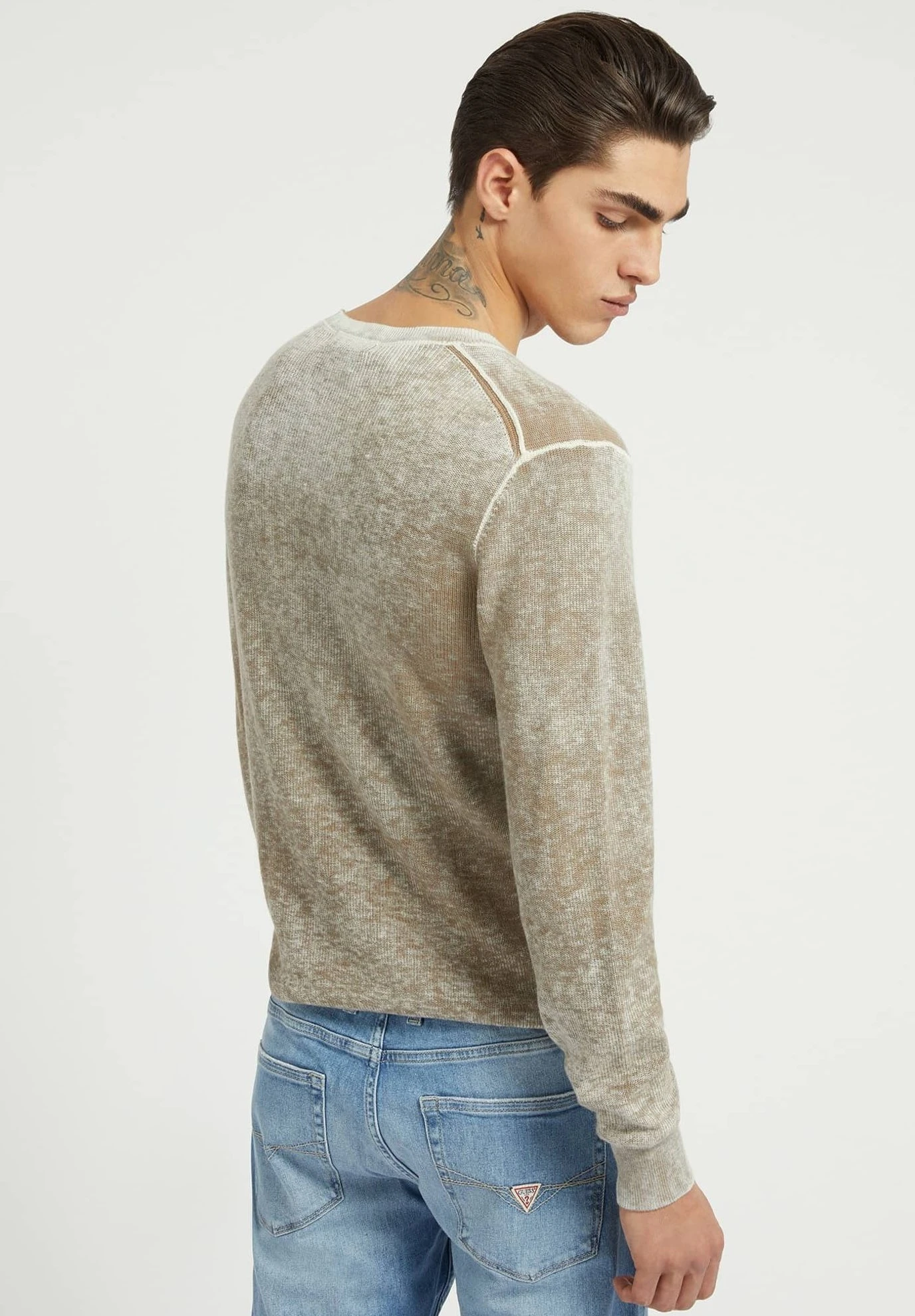 Guess Bedruckter - Jersey De Punto - Braun 5 Guess Bedruckter - Jersey De Punto - Braun - Imagen 3