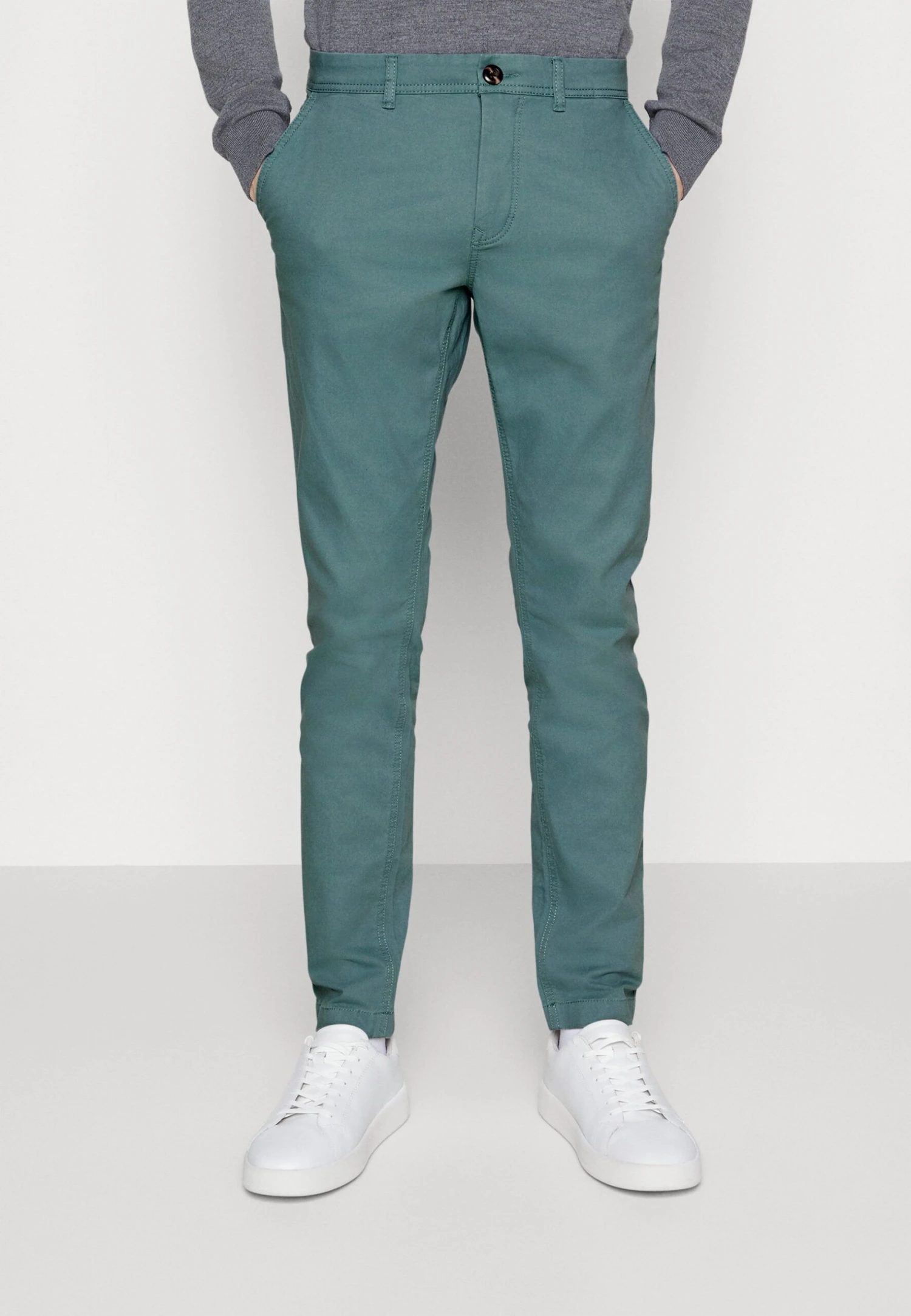 Tom Tailor Washed Slim - Pantalones Chinos - Deep Bluish Green 3 Tom Tailor Washed Slim - Pantalones Chinos - Deep Bluish Green