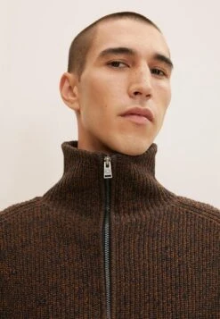 Tom Tailor Mit Troyer - Jersey De Punto - Navy Brown/Mouline -Blen Ropa Comercio 585f1ad0adb44cce8bf7e242c1bb1662