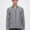 Gabba York Big Stripes Ls - Camisa - Grey Stripe