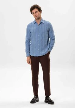 Patterned - Camisa - Light Blue -Blen Ropa Comercio 5cfe4716b03b4d66bbb08e7f68beff54