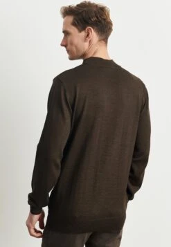 Standard Fit Basic Mock Turtleneck - Jersey De Punto - Brown -Blen Ropa Comercio 69d138ac80bf4456879eef1582788594