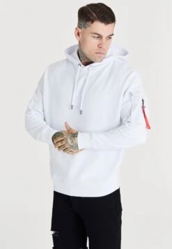 SikSilk Overhead Flight Hoodie - Sudadera - White