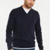 Threadbare Bramwell V-Neck - Jersey De Punto - Navy -Blen Ropa Comercio 6dcd438f4f7a426bb1307f4a6cb90db0