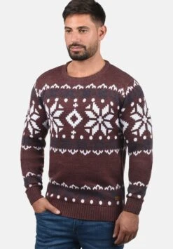 Solid Rundhals Norwig - Jersey De Punto - Wine Red M