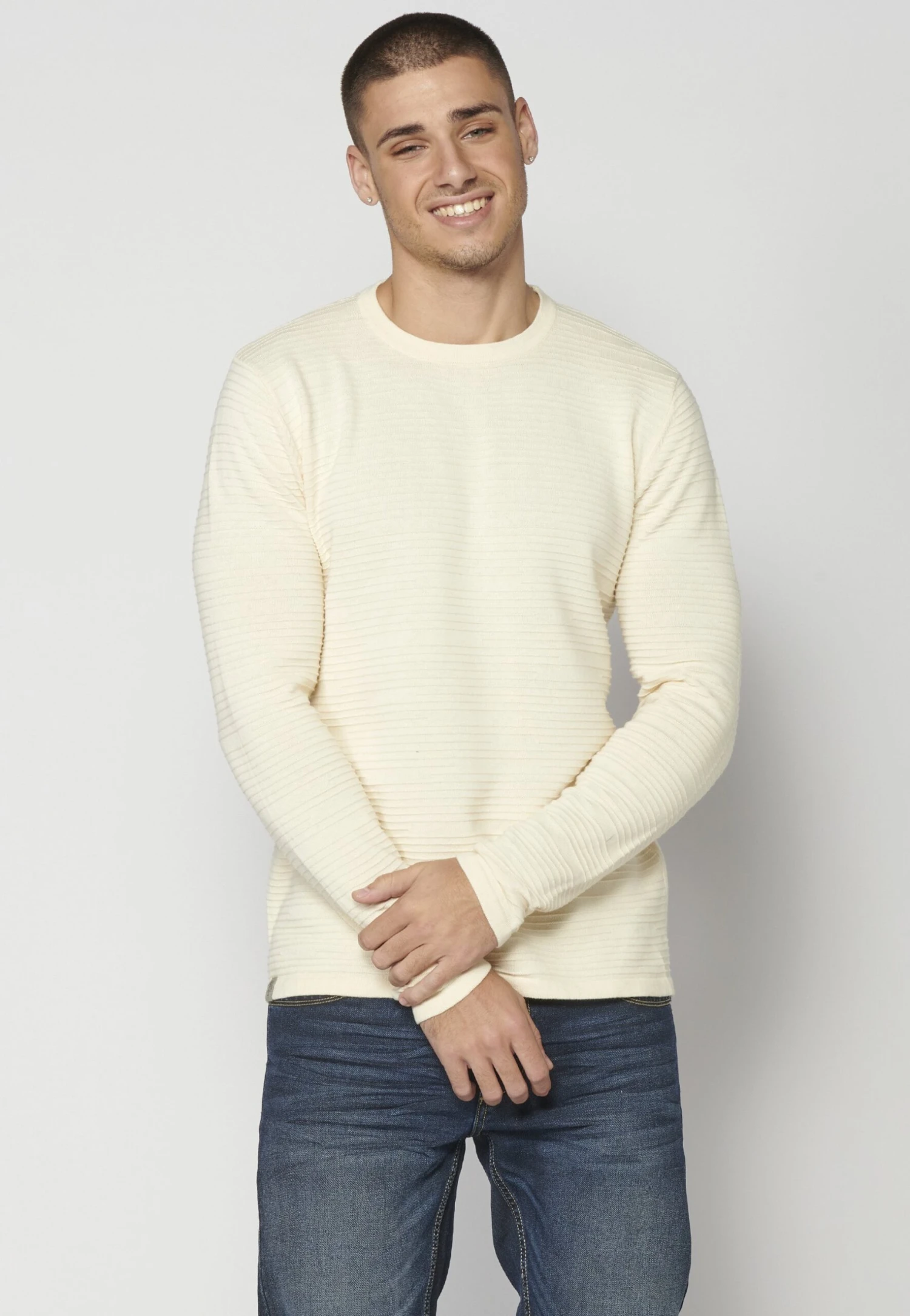 Koroshi Jersey De Punto - Crema 3 Koroshi Jersey De Punto - Crema