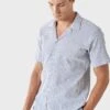 Comfort Fit - Camisa - White Navy Blue