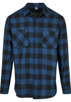 URBAN CLASSICS Checked Flanell- Camisa - Blue/Black
