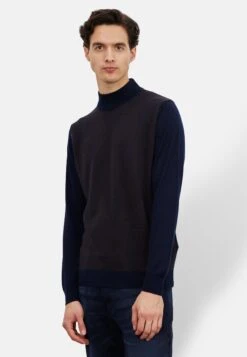 Standard Fit- Jersey De Punto - Navy Blue Brown