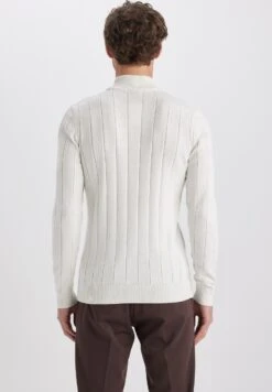 DeFacto Slim Fit- Jersey De Punto - Ecru -Blen Ropa Comercio 754c60b5f5fa4db0afde752a85860731