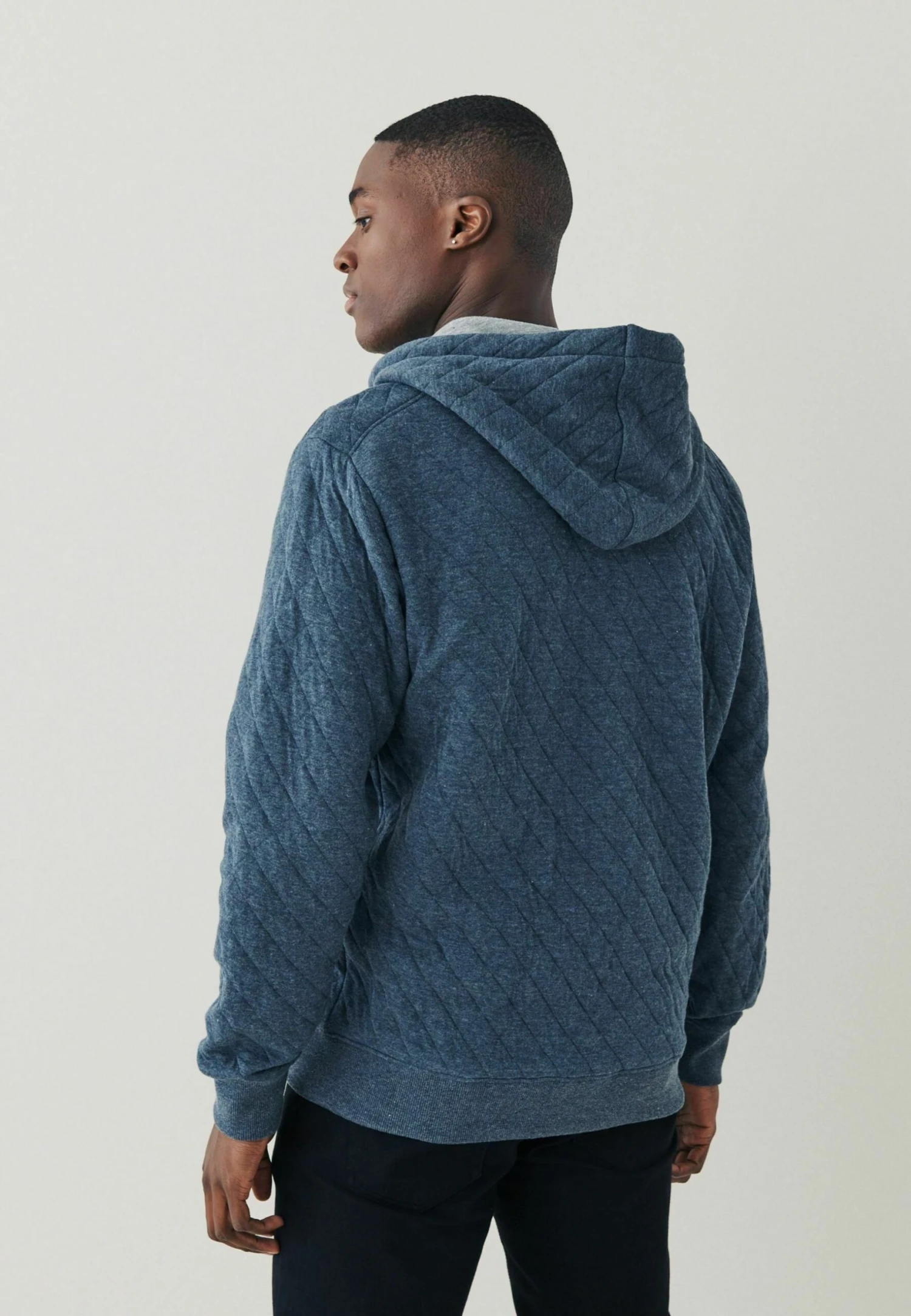 Next Sudadera Con Cremallera - Navy Blue Quilted 5 Next Sudadera Con Cremallera - Navy Blue Quilted - Imagen 3