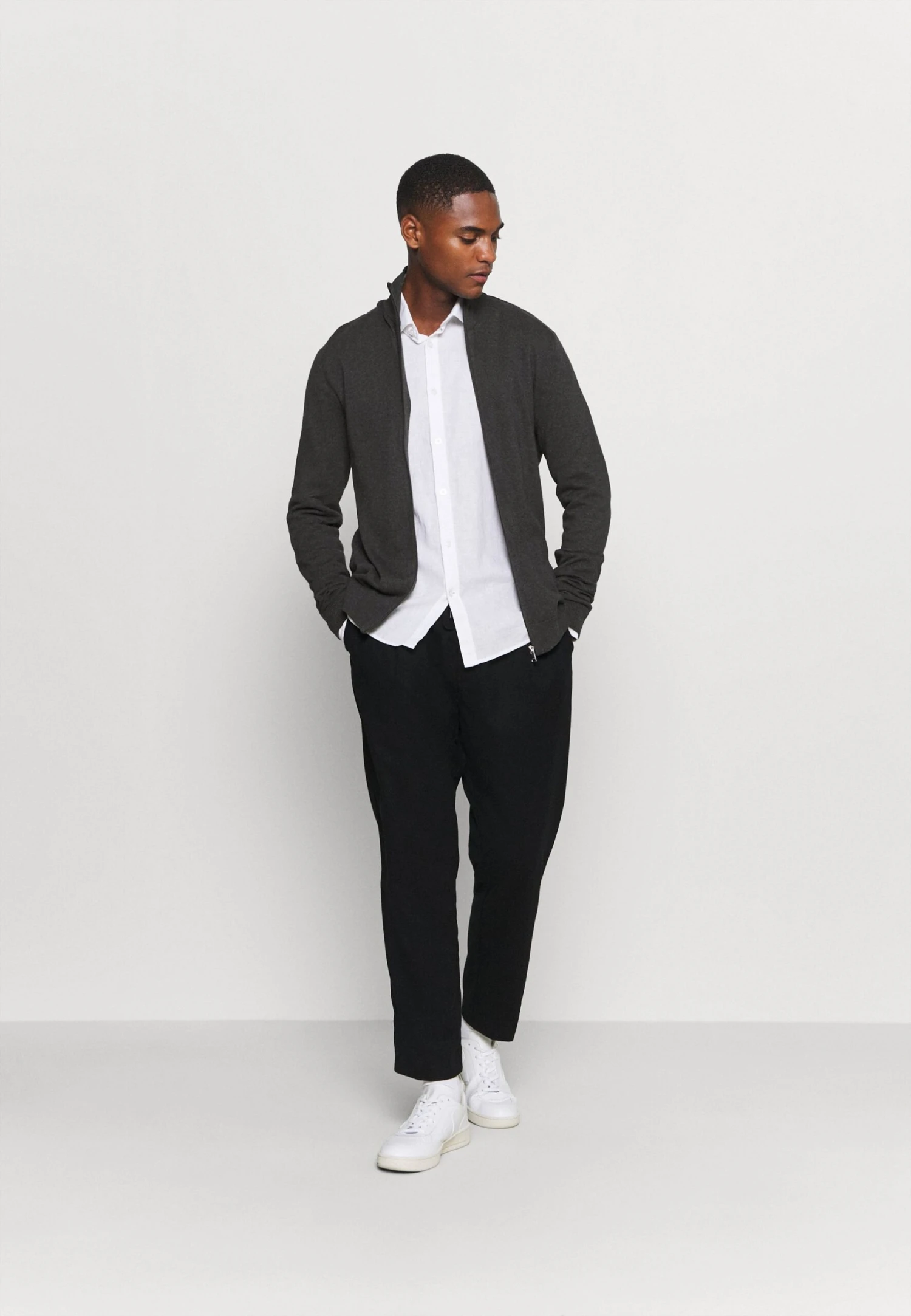 Selected Homme Berg Full Zip B Noos - Chaqueta De Punto - Antracit/Melange 4 Selected Homme Berg Full Zip B Noos - Chaqueta De Punto - Antracit/Melange - Imagen 2