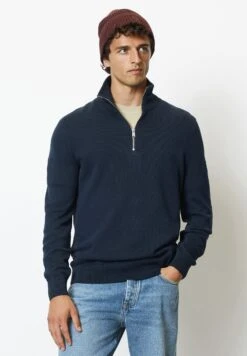 Marc O'Polo Troyer Long Sleeve Zipped - Jersey De Punto - Dark Navy