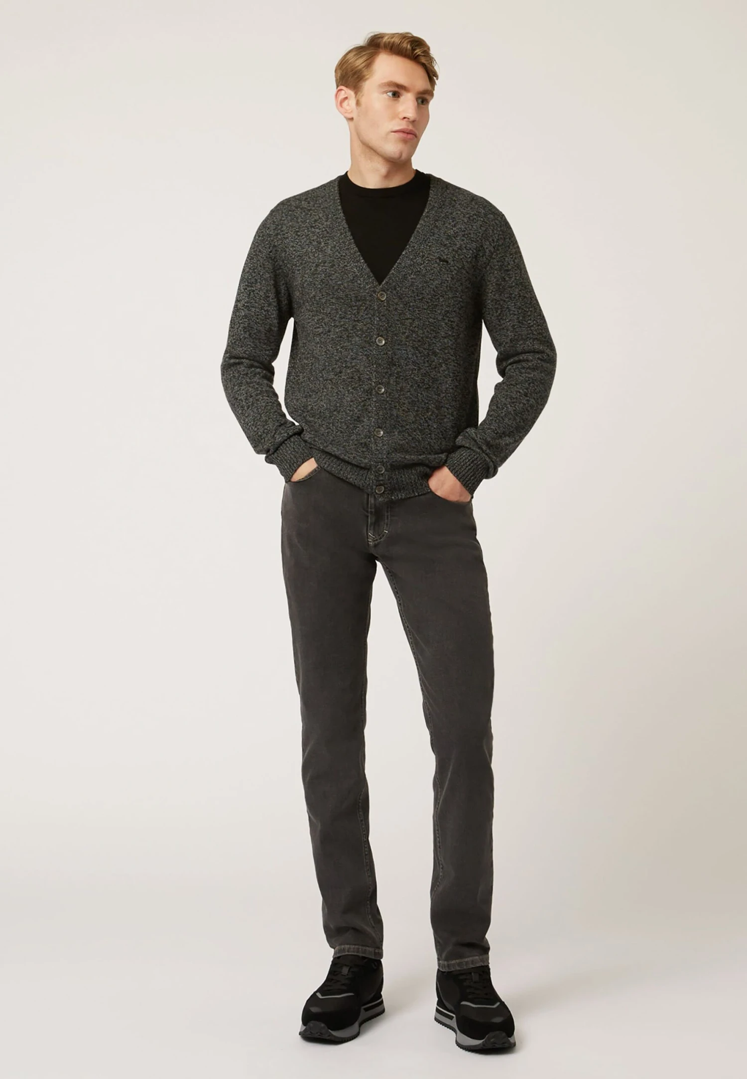 HARMONT&BLAINE Basic F7 - Chaqueta De Punto - Grigio Scuro 4 HARMONT&BLAINE Basic F7 - Chaqueta De Punto - Grigio Scuro - Imagen 2