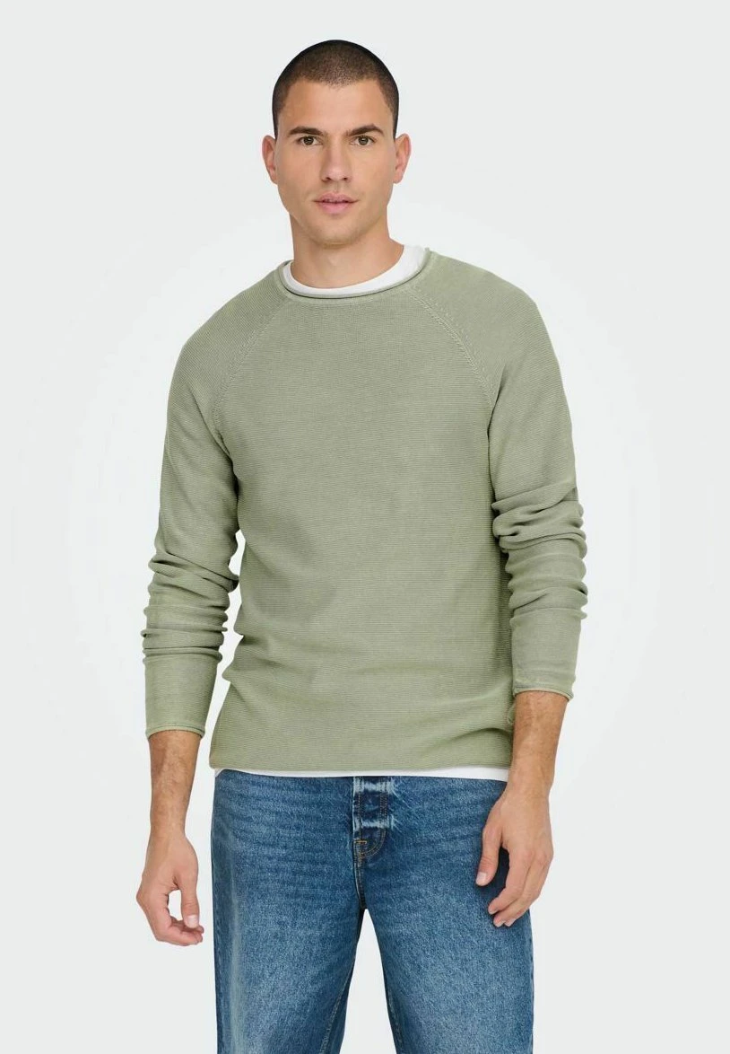 Only & Sons Onsdextor Raglan - Jersey De Punto - Seagrass 3 Only & Sons Onsdextor Raglan - Jersey De Punto - Seagrass