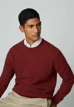 Hackett London Lamb Cable Crew - Jersey De Punto - Brick Red -Blen Ropa Comercio 7c7903831fdf4b17b5a9d06b388d9f34