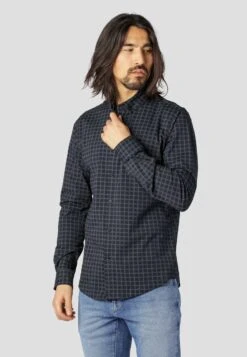 Aop Stretch- Camisa - Navy Big Check