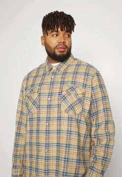 Levi's® Plus Big Relaxed Fit Western - Camisa - Beige/Blue -Blen Ropa Comercio 91c8452df0fe4ee4aeb4d42db586cc08