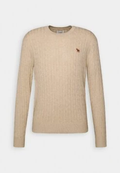 Abercrombie & Fitch Icon Cable Crew - Jersey De Punto - Oatmeal -Blen Ropa Comercio 9723134b66e1445e91899d494f0f6625