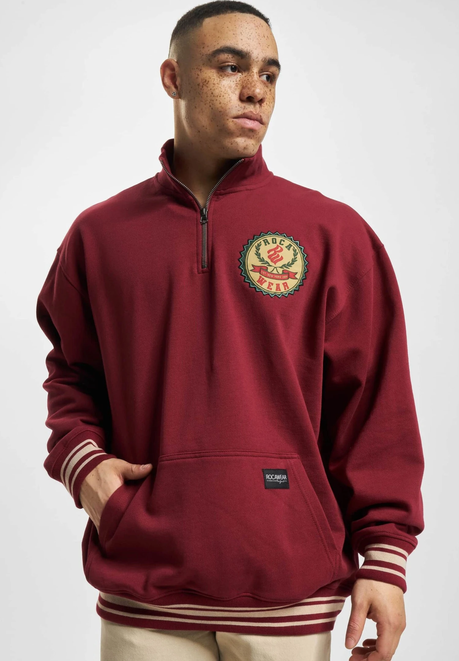 ROCAWEAR Duke- Sudadera - Burgundy 8 ROCAWEAR Duke- Sudadera - Burgundy - Imagen 6