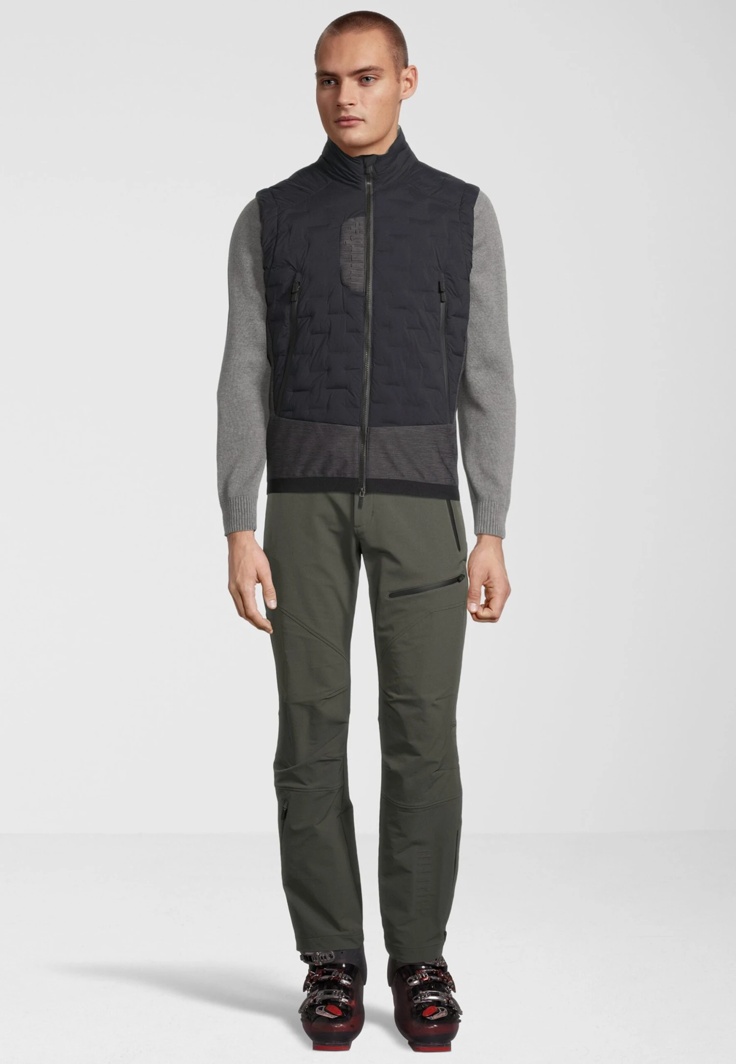 RH+ Chaleco - Black/Dark Grey Melange/Kaluga Brown 4 RH+ Chaleco - Black/Dark Grey Melange/Kaluga Brown - Imagen 2