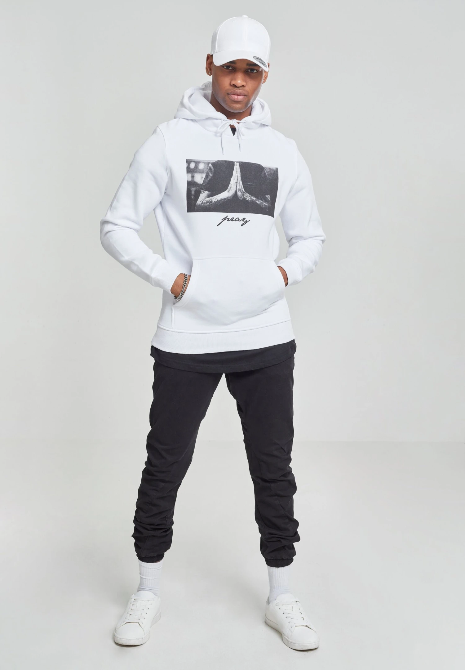 Mister Tee Pray - Jersey Con Capucha - White 4 Mister Tee Pray - Jersey Con Capucha - White - Imagen 2